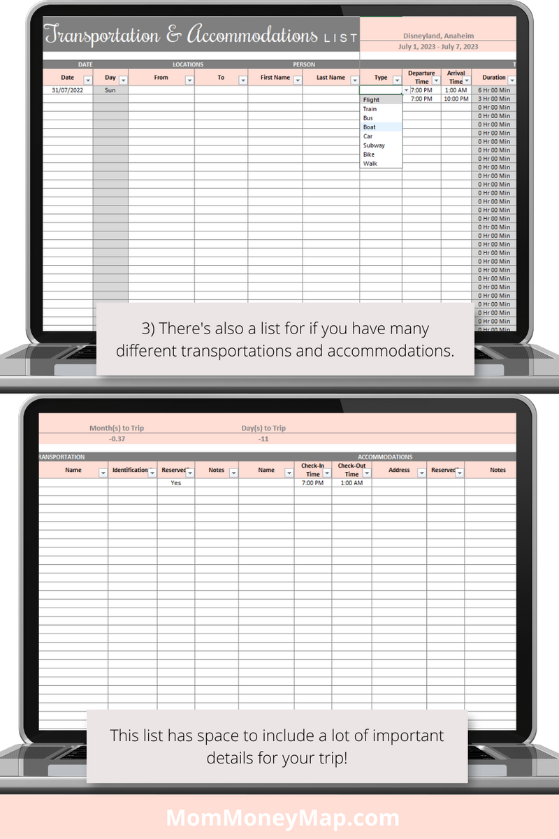 Vacation Template Excel