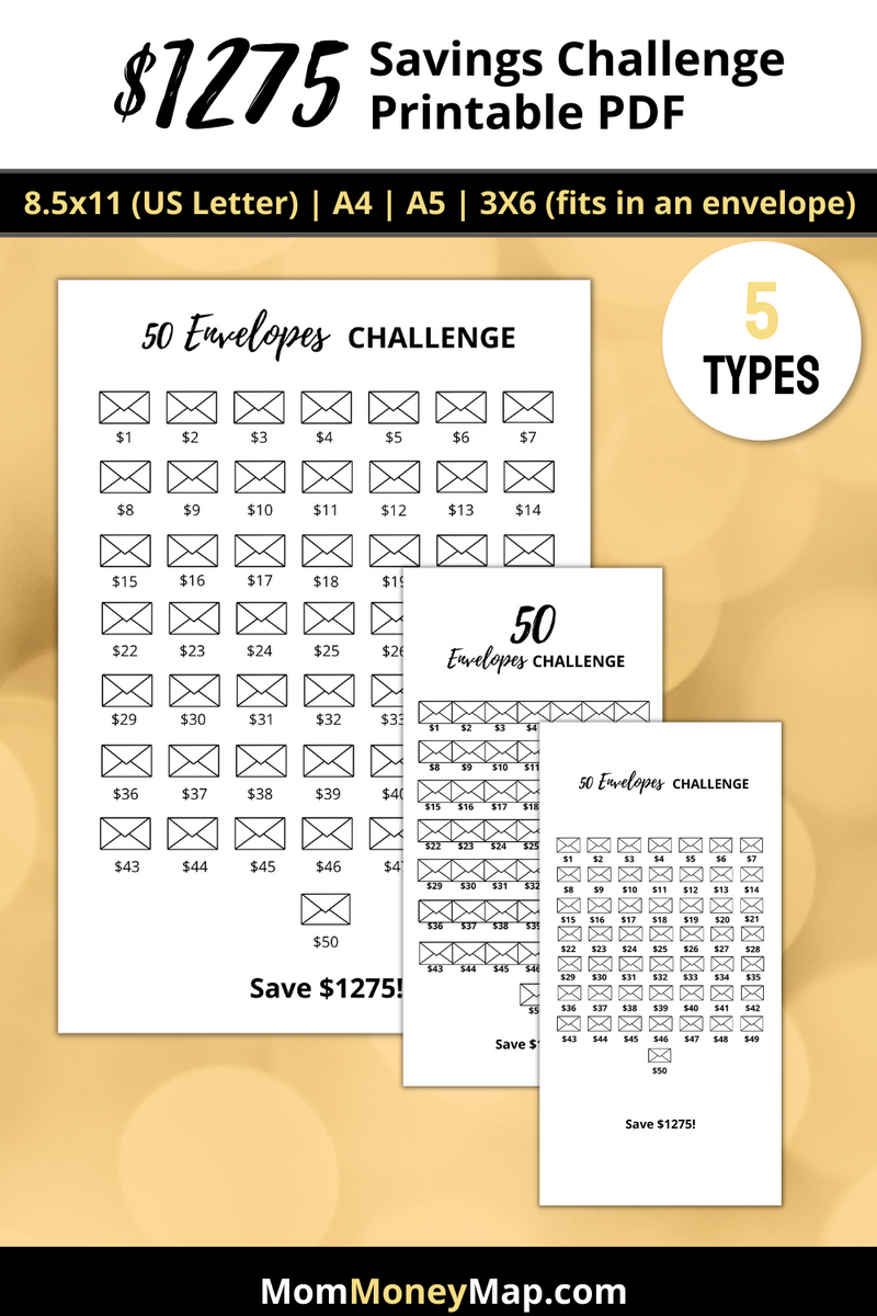 $1000 Savings Challenge  Free Printable Savings Challenge