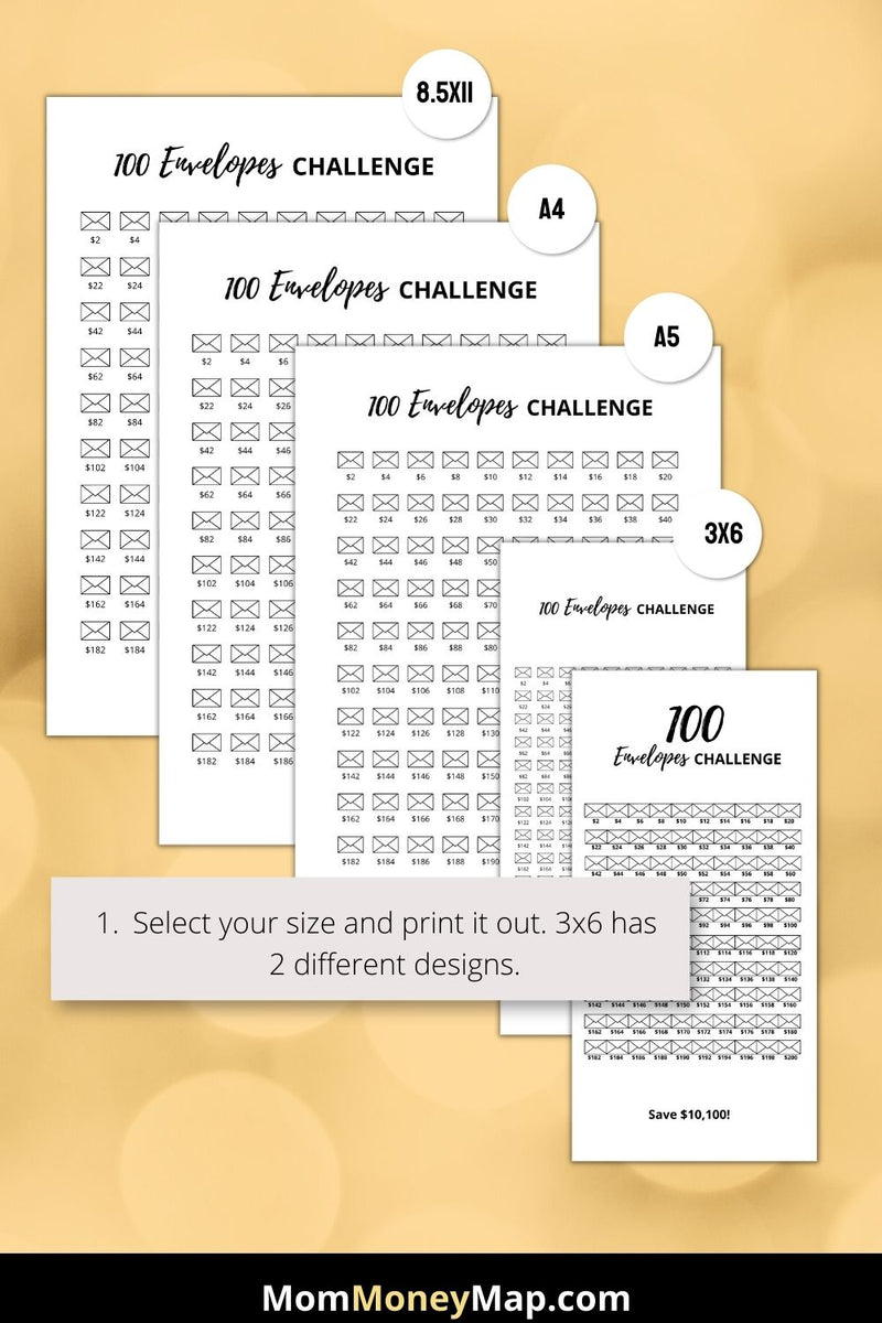 10000 Savings Challenge Printable PDF – Mom Money Map