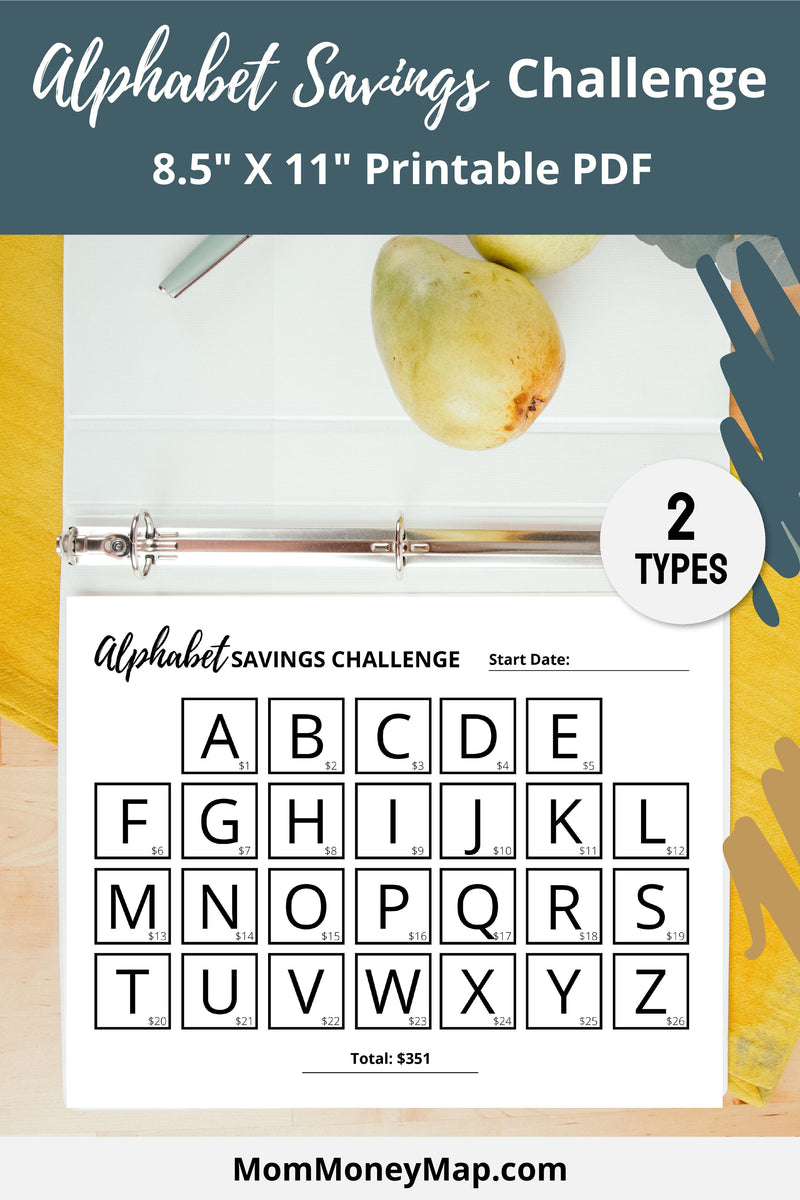 alphabet-savings-challenge-printable-pdf-mom-money-map for Low Income Savings Challenge Printable Pdf Free Alphabet Savings Challenge Printable PDF – Mom Money Map for Low Income Savings Challenge Printable Pdf Free