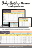 baby registry spreadsheet