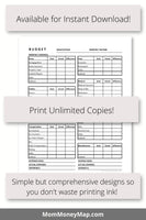 printable budget planner pdf