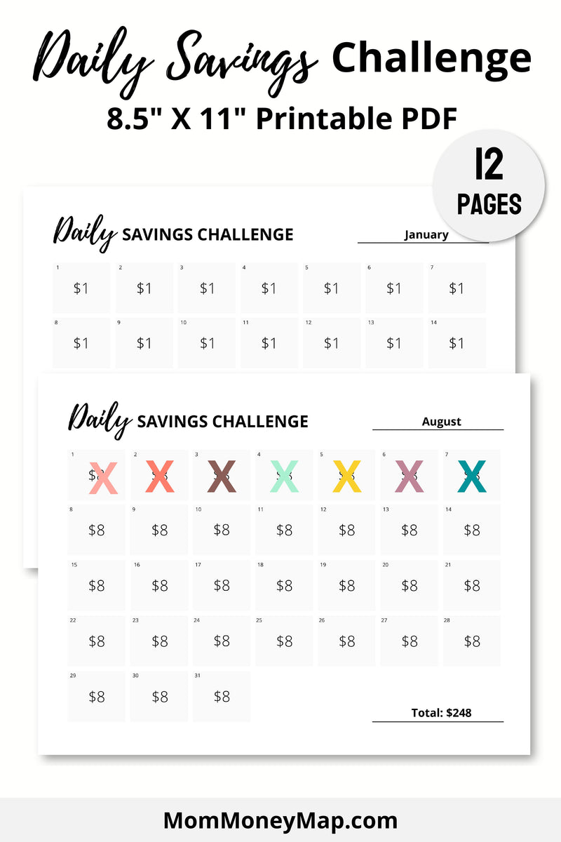 365 Day Saving Money Challenge Chart Printable PDF – Mom Money Map 365-day-saving-money-challenge-chart-printable-pdf-mom-money-map