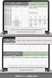 wedding excel spreadsheet