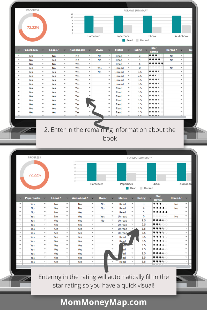 Reading List Google Sheets Spreadsheet – Mom Money Map