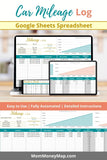 vehicle mileage expense sheet