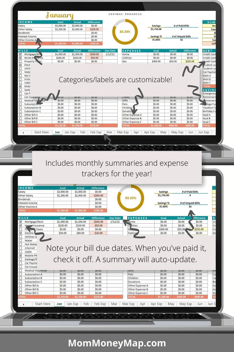 Simple Budget Excel Spreadsheet – Mom Money Map