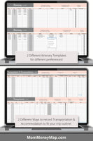 trip planning spreadsheet template google sheets