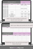 excel wedding planner spreadsheet