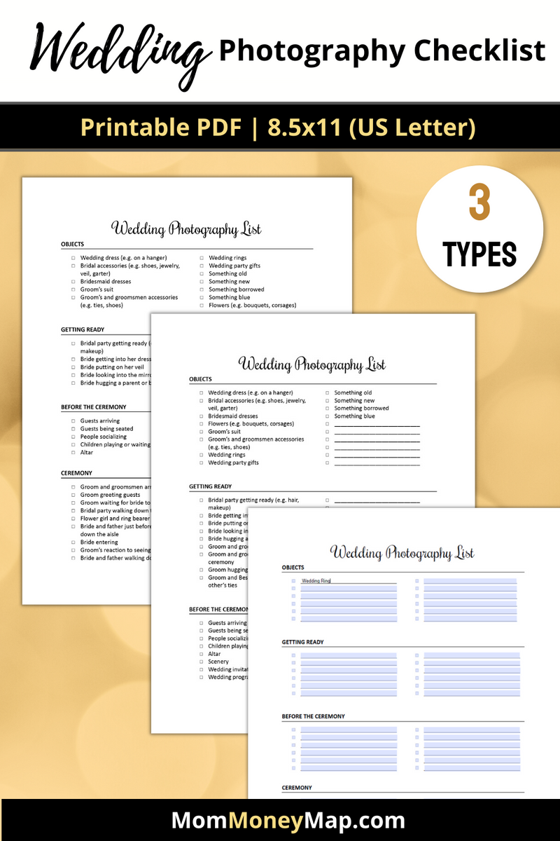 Wedding Photography Checklist Pdf