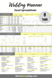 wedding planning excel budget