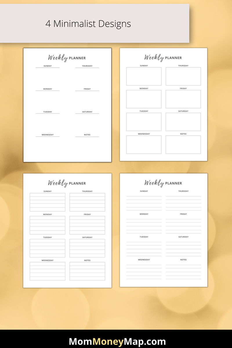 weekly-planner-portrait-printable-pdf-mom-money-map for Free Printable Minimalist Weekly Planner Printable Weekly Planner Portrait Printable PDF – Mom Money Map for Free Printable Minimalist Weekly Planner Printable