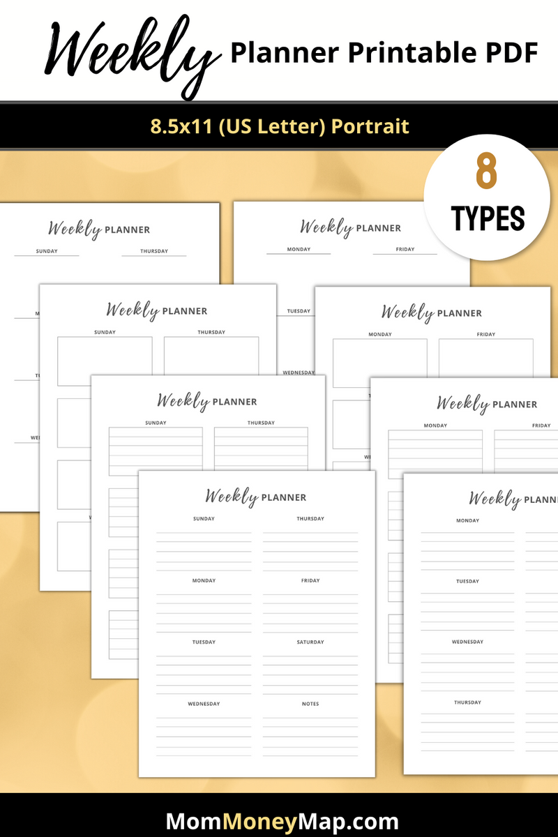 Weekly Planner Portrait Printable PDF – Mom Money Map weekly-planner-portrait-printable-pdf-mom-money-map