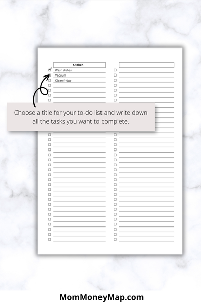 Printable A4 Check List.pdf Blank Checklist Printable PDF A4 – 2 Categories for Organization – Mom ...