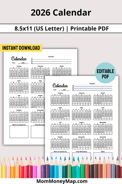 what is the best 2026 calendar printable pdf?