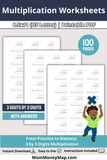 printable multiplication worksheets 3 digit numbers pdf