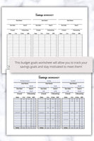 Financial planning sheet