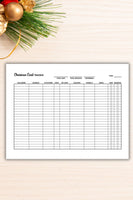 Holiday card tracker template