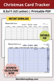 Card tracking printable