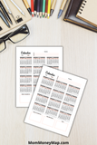 2026 calendar printable pdf portrait
