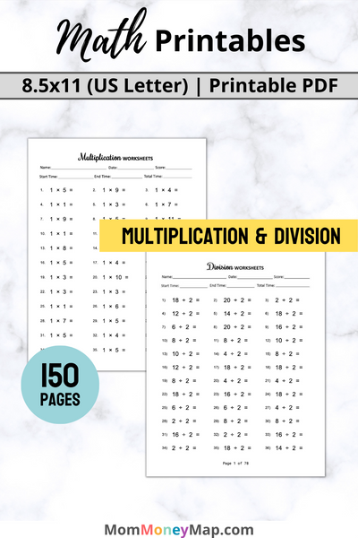Multiplication And Division Worksheets