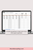 Child support ledger template