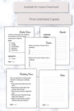 Printable wedding binder pages