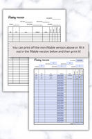 Kitchen stock list template