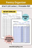 pantry organizer printable