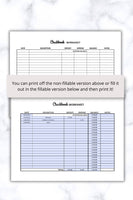 Account reconciliation sheet