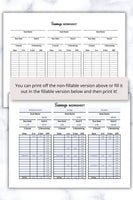 Budget worksheet printable