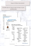 Wedding planning worksheets