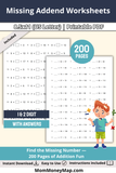 printable math practice sheets bundle for grades 1 to 4