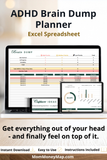 ADHD thought organizer Excel template for beginners
