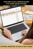 Excel spreadsheet template for ADHD task organization
