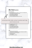 school checklist