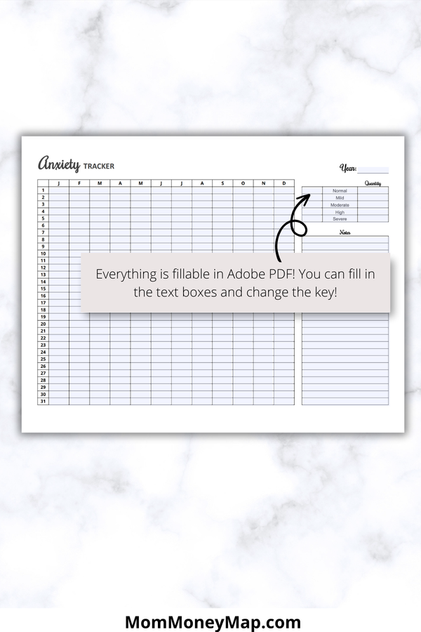 Anxiety Tracker Printable PDF – Mom Money Map anxiety-tracker-printable-pdf-mom-money-map