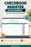 checkbook register Apple Numbers spreadsheet