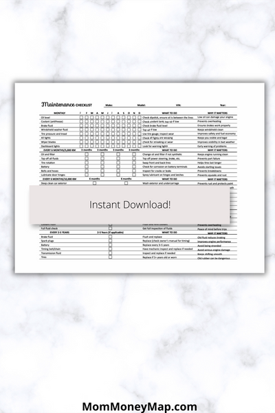 Club Car Checklist.pdf Vehicle Maintenance Checklist Printable PDF for Cars & Trucks – Mom ...