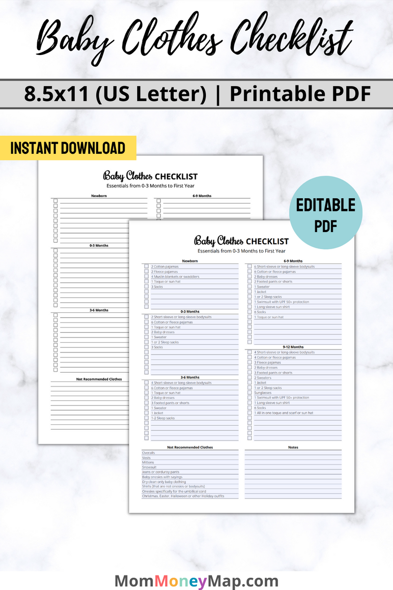 Baby Clothes Checklist Printable PDF For Newborn Essentials Mom Money Map baby-clothes-checklist-printable-pdf-for-newborn-essentials-mom-money-map