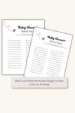 baby name guessing game printable