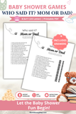 baby shower activities printable pdf