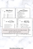 Baby shower guessing games printable
