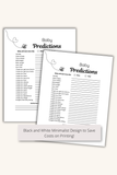 baby prediction game for baby shower