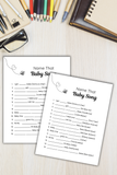 baby shower name that song printable pdf