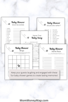 Fun baby shower games printable