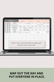 baby shower day of timeline and schedule Excel template

