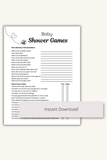 fun baby shower games to print