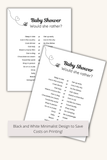 instant download baby shower game