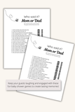 baby shower games for large groups